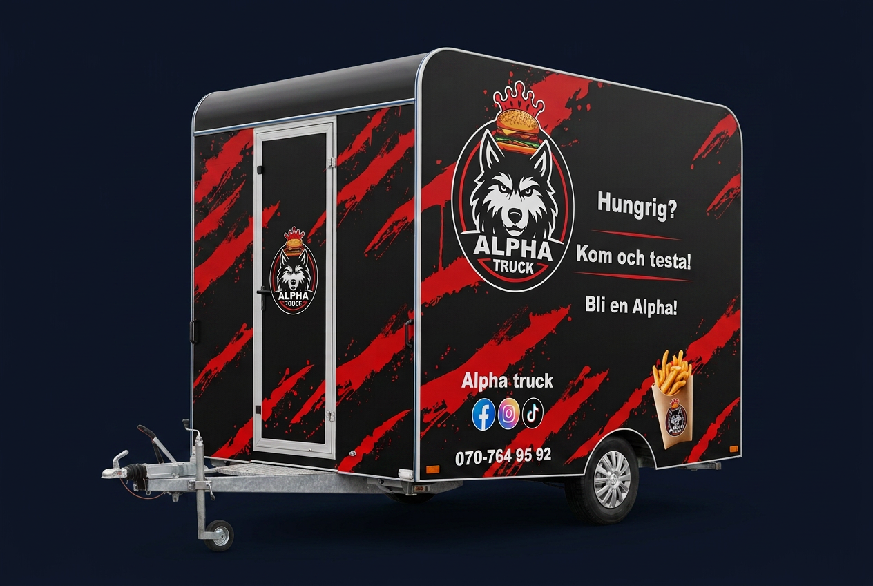 Folierad släpvagn för Alpha Truck